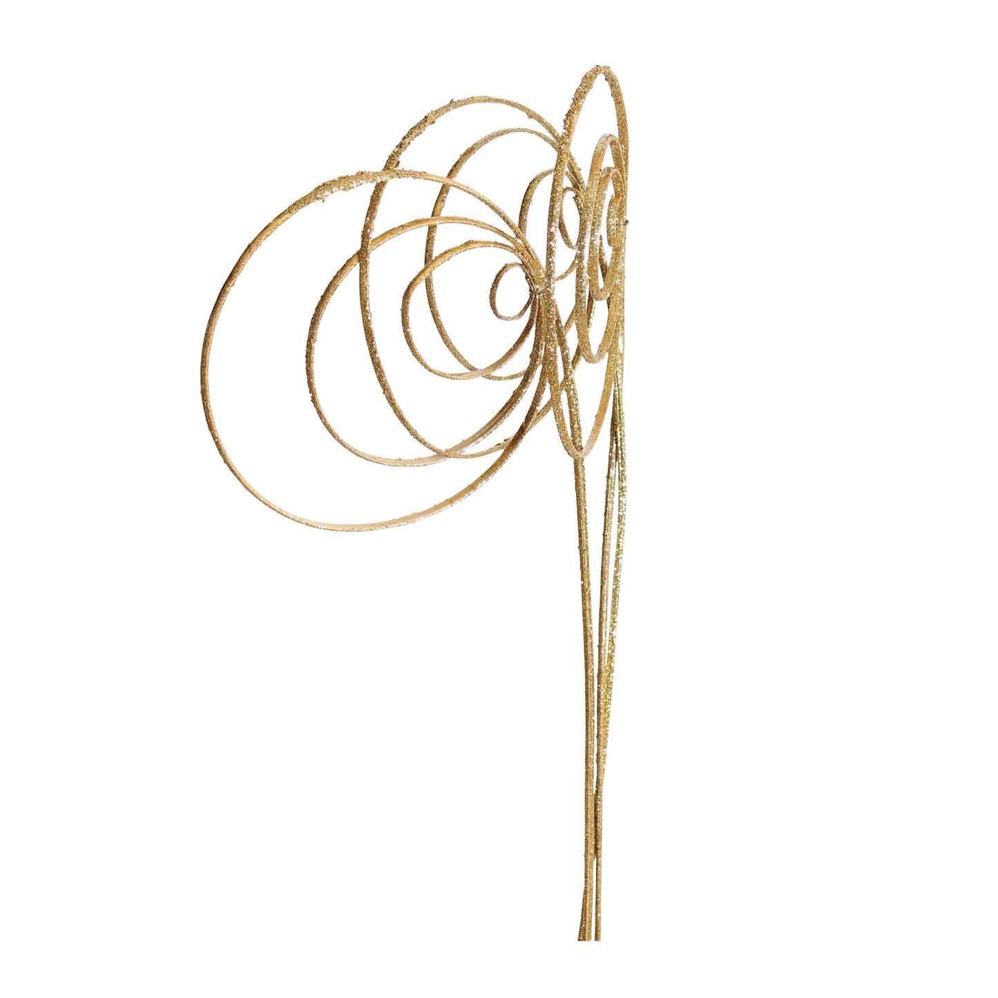 jumbo cane circles - 3 stem - gold glitter
