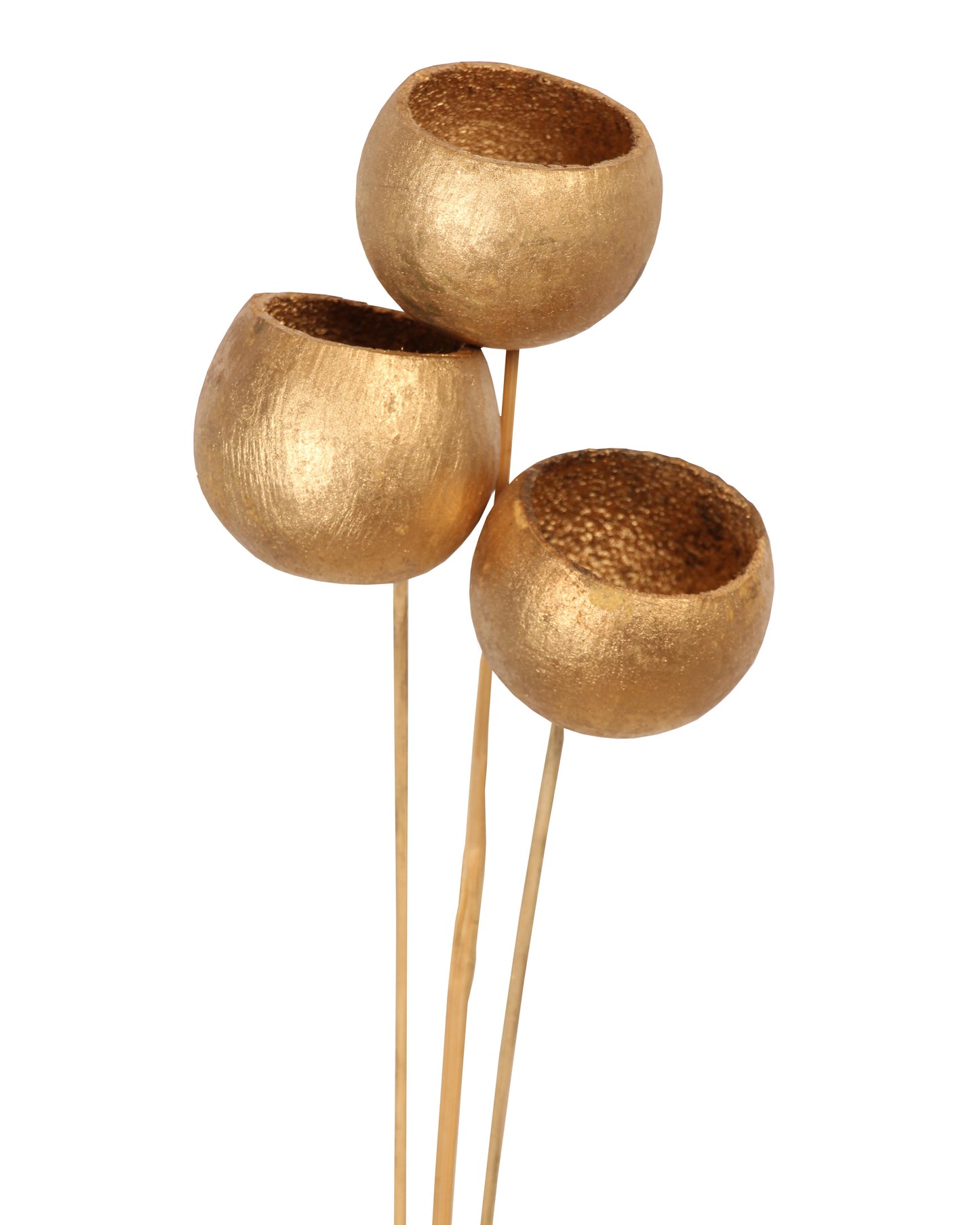 bell cups - stem - gold metallic - bulk - 125/case