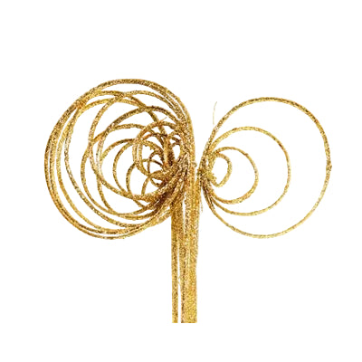 cane circles - gold glitter - bulk - 300/case