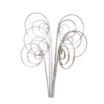 cane circles - silver glitter - bulk - 300/case