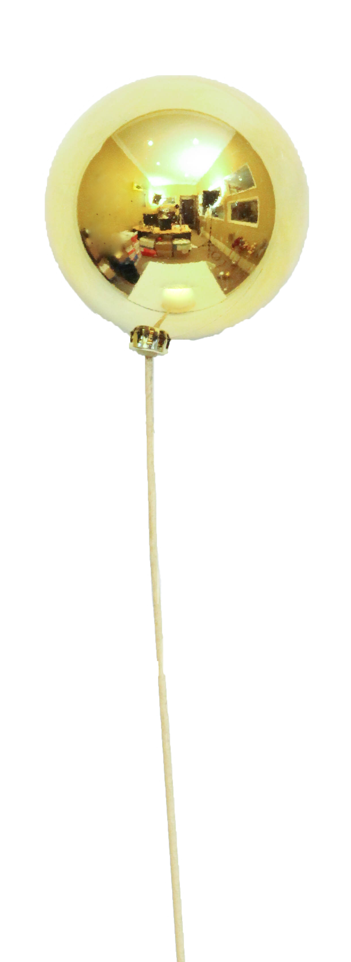 ornamental balls 15cm (1 stem) gold glossy