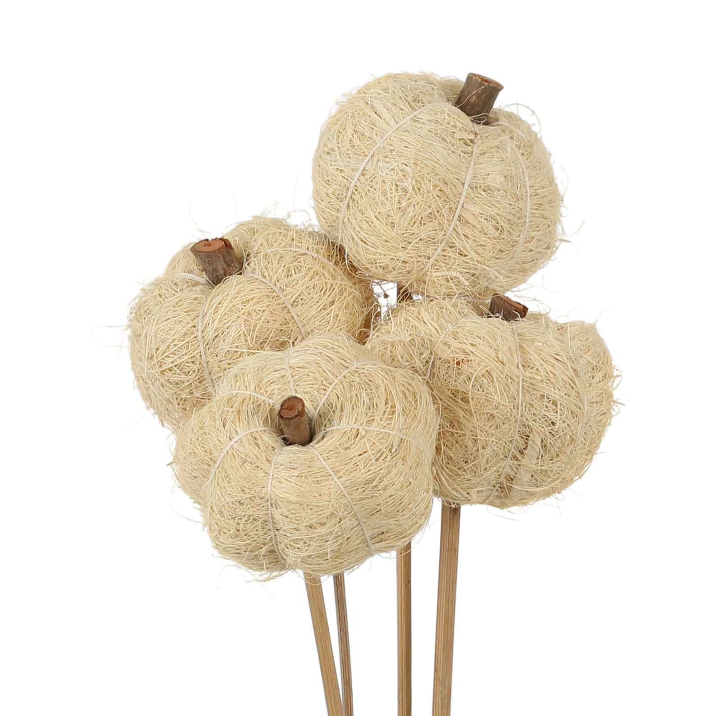 fiber pumpkins - white