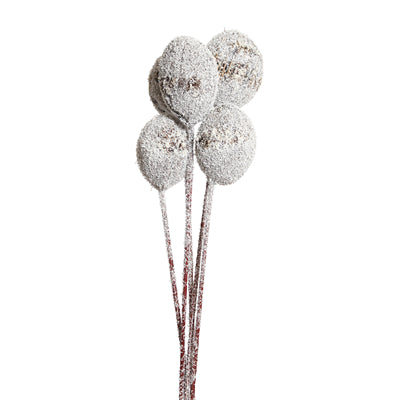 mintola balls - stem - snow - bulk - 125/case