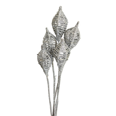 lantern - silver glitter - bulk - 125/case