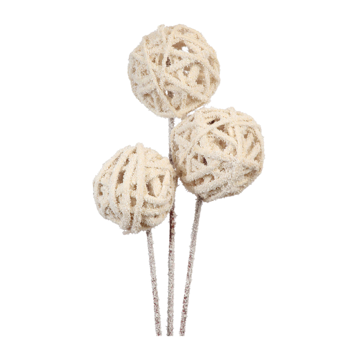 kamboi balls - 8cm - 3 stem - snow