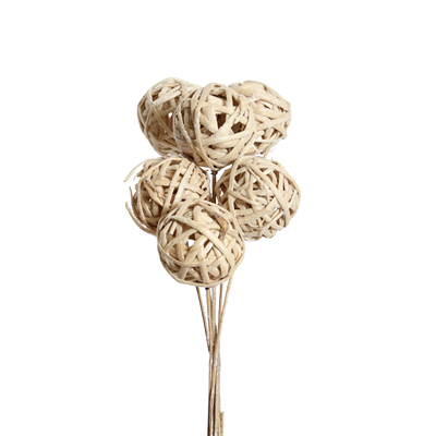 kamboi balls 8 cm on stem - frosted - bulk - 150/case