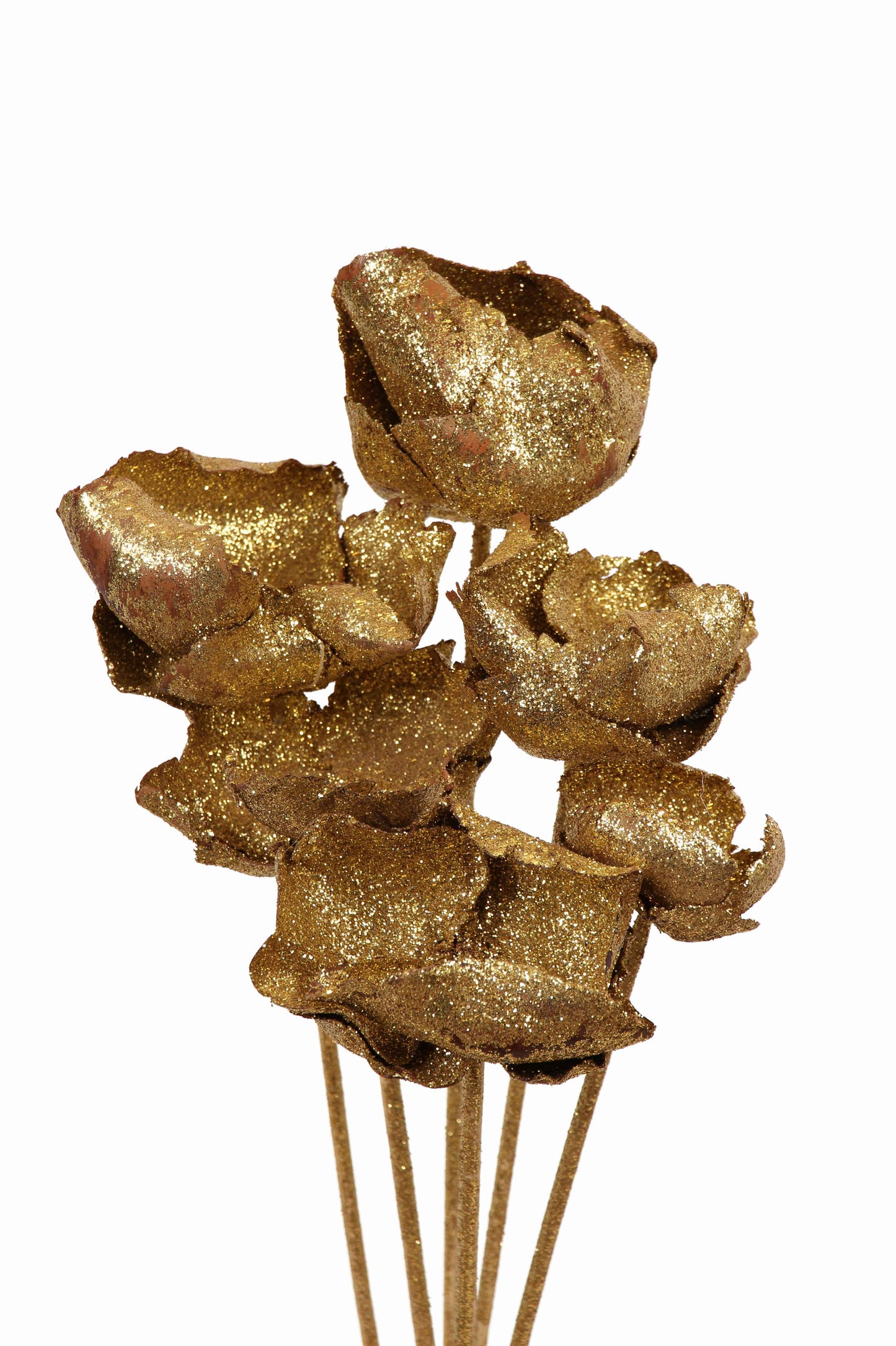 palm caps - stem - gold glitter - bulk - 80/case