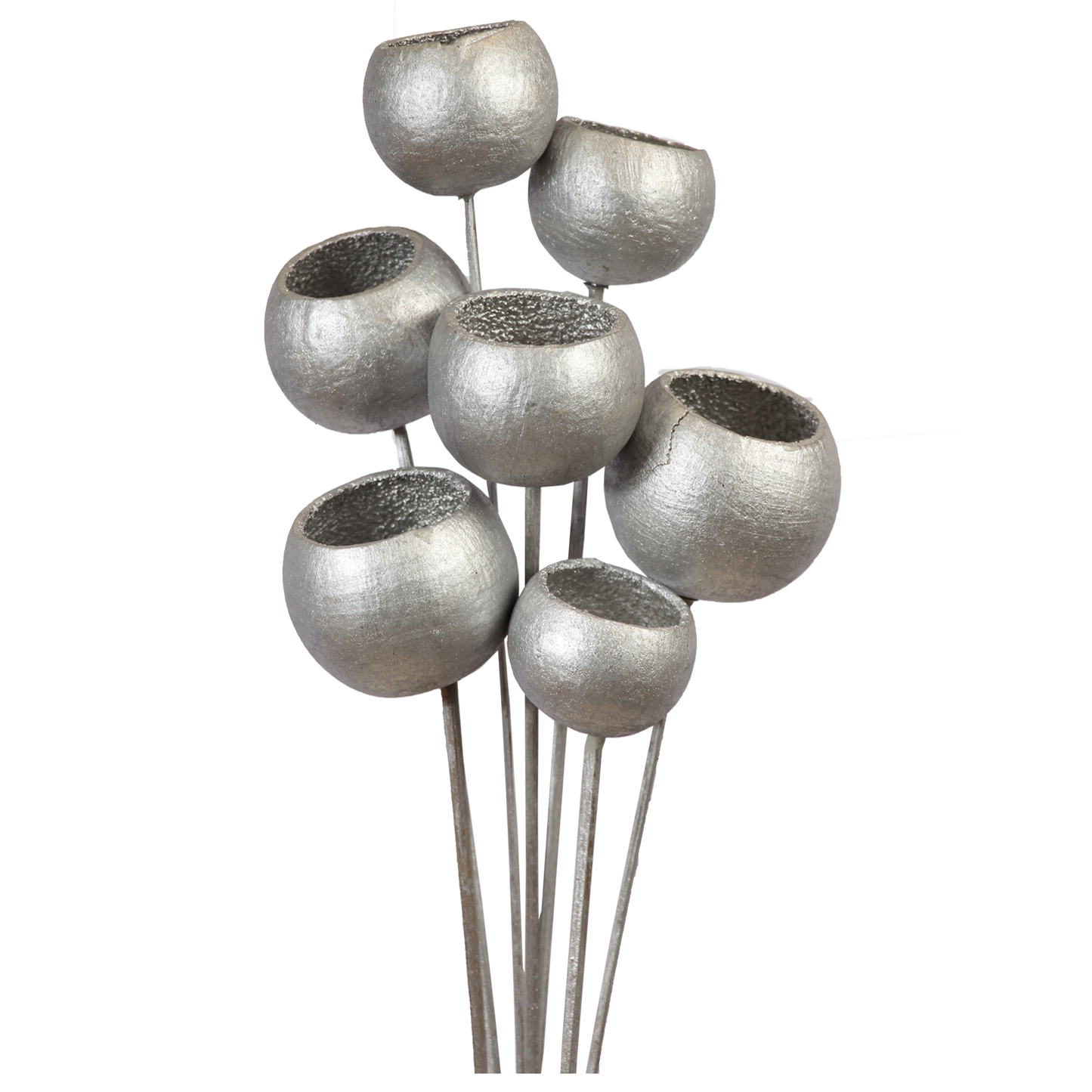 bell cups - 7 stem - silver metallic