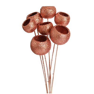 bell cups - stem - copper glitter - bulk - 125/case