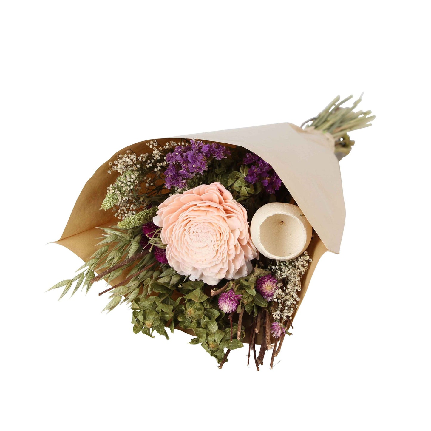 pink rose - medium round