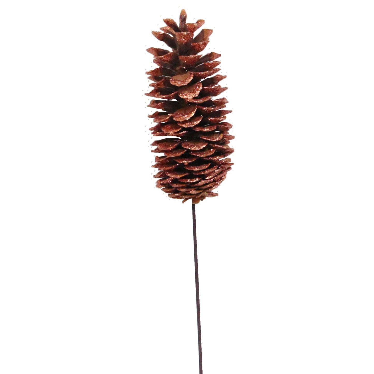 sugar pine cones - copper glitter - bulk - 30/case