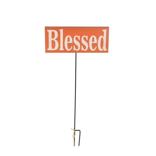 sign - blessed - large orange