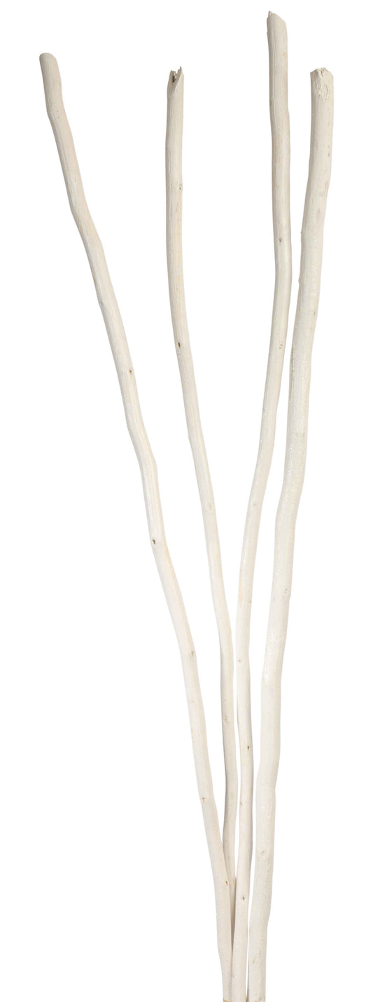 mitsui stick - 3-4 stem - white glitter