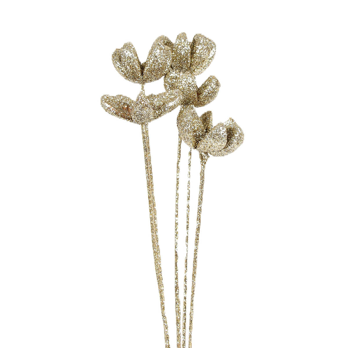 bullet flowers - 5 stem - champagne glitter