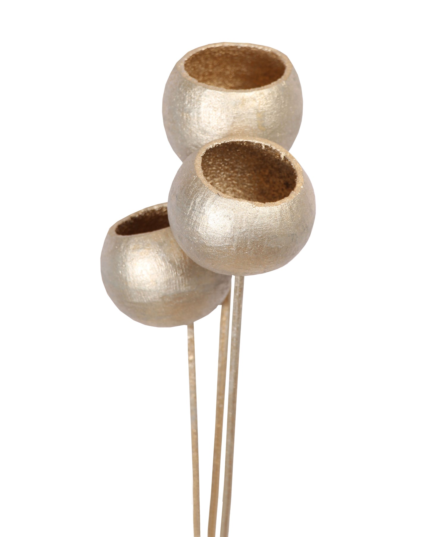 bell cups - stem - champagne metallic - bulk - 125/case