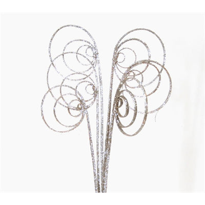 cane circles - silver glitter - bulk - 300/case