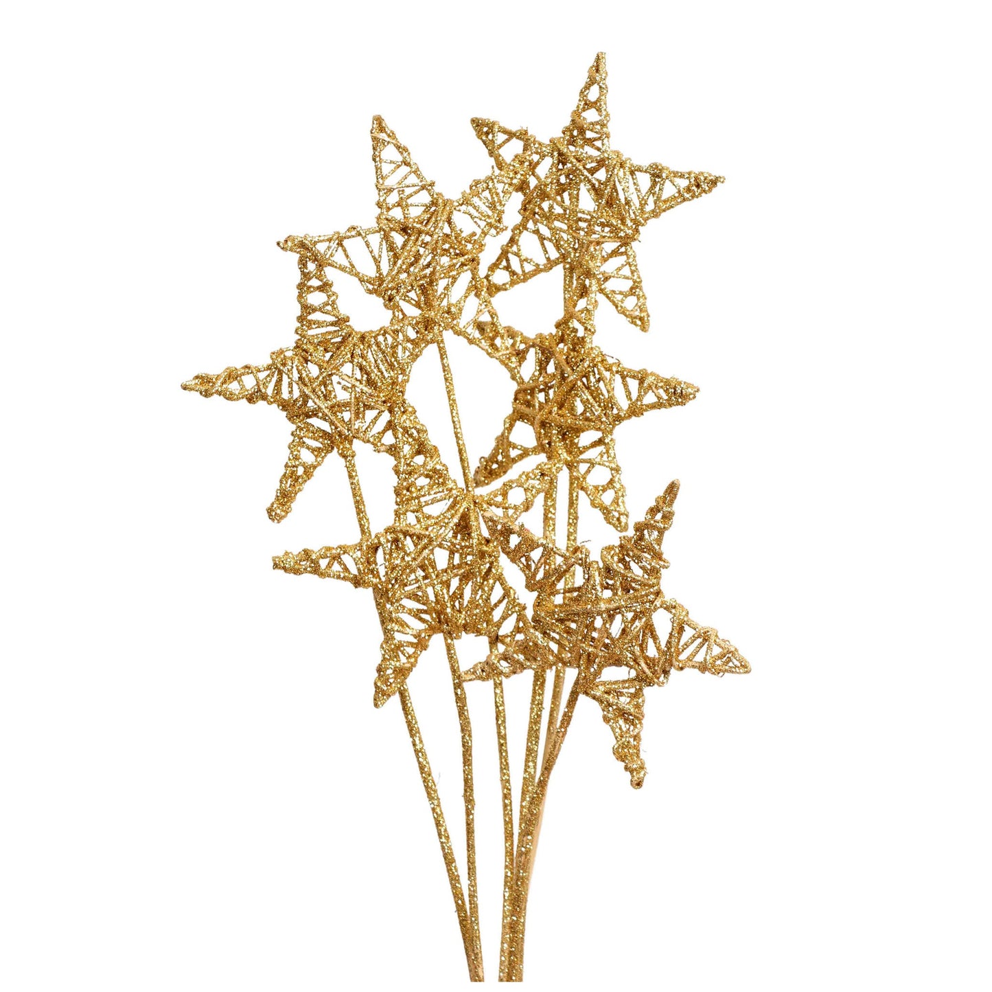 lata star 15 cm - gold glitter - bulk - 100/case