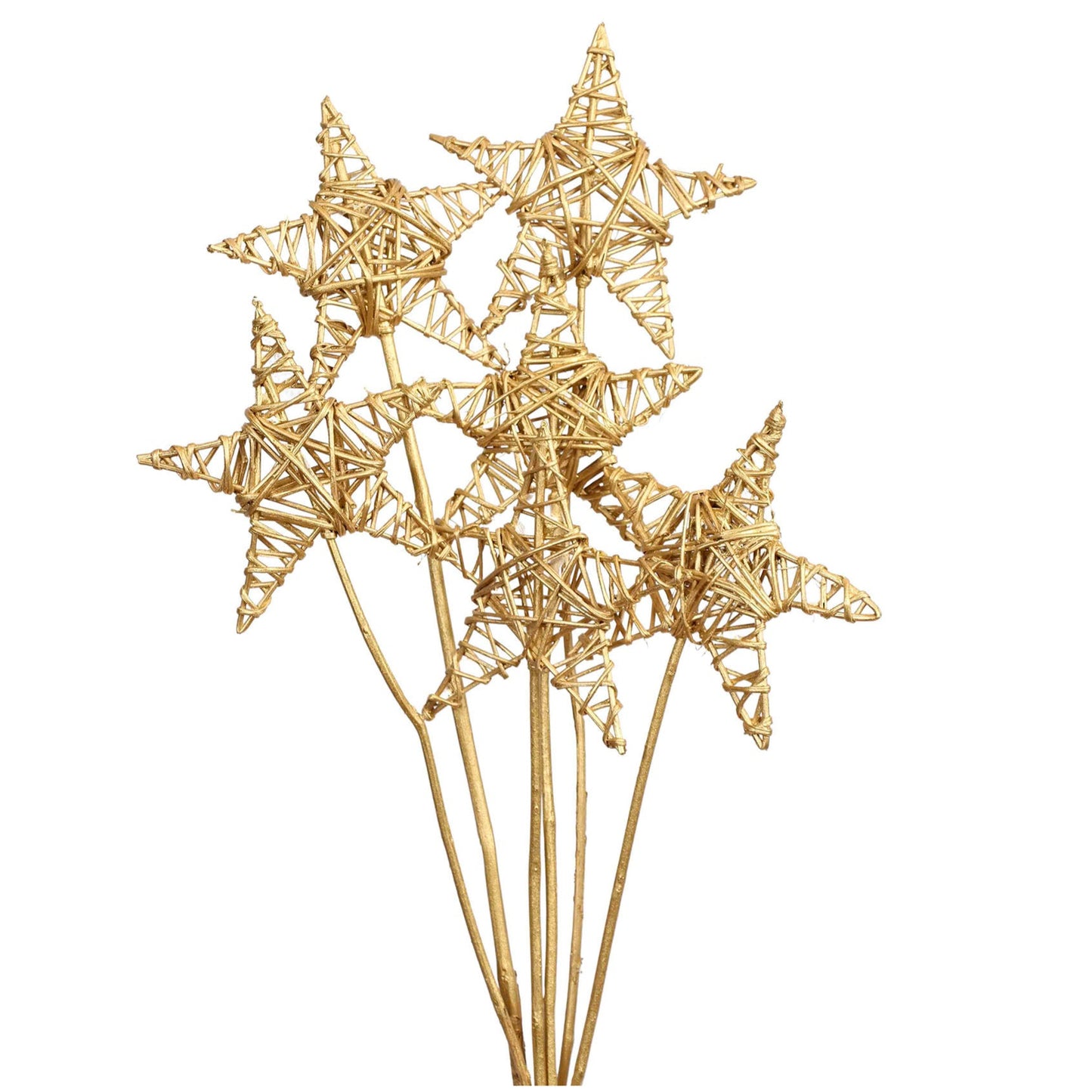 lata star 15 cm (6 stem) gold metallic