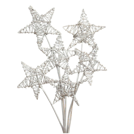 lata star 15 cm - silver metallic - bulk - 100/case