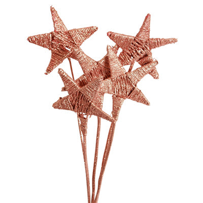 lata star 15 cm - copper glitter - bulk - 100/case