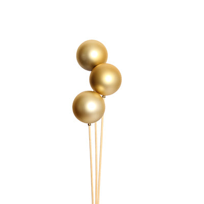 ornamental balls 8cm gold matte - bulk - 50/case