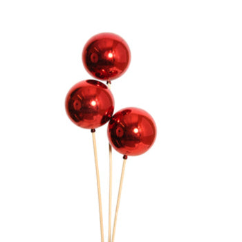 ornamental balls 8cm red glossy - bulk - 50/case