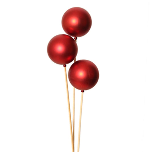 ornamental balls - 8cm - red matte