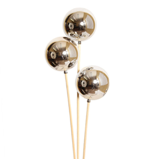 ornamental balls - 8cm - silver glossy