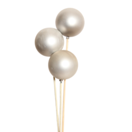 ornamental balls - 8cm - silver matte