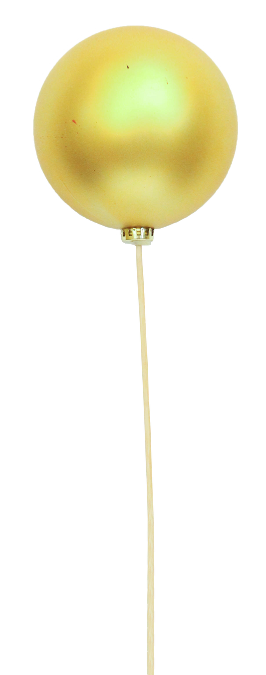 ornamental balls 15cm (1 stem) gold matte