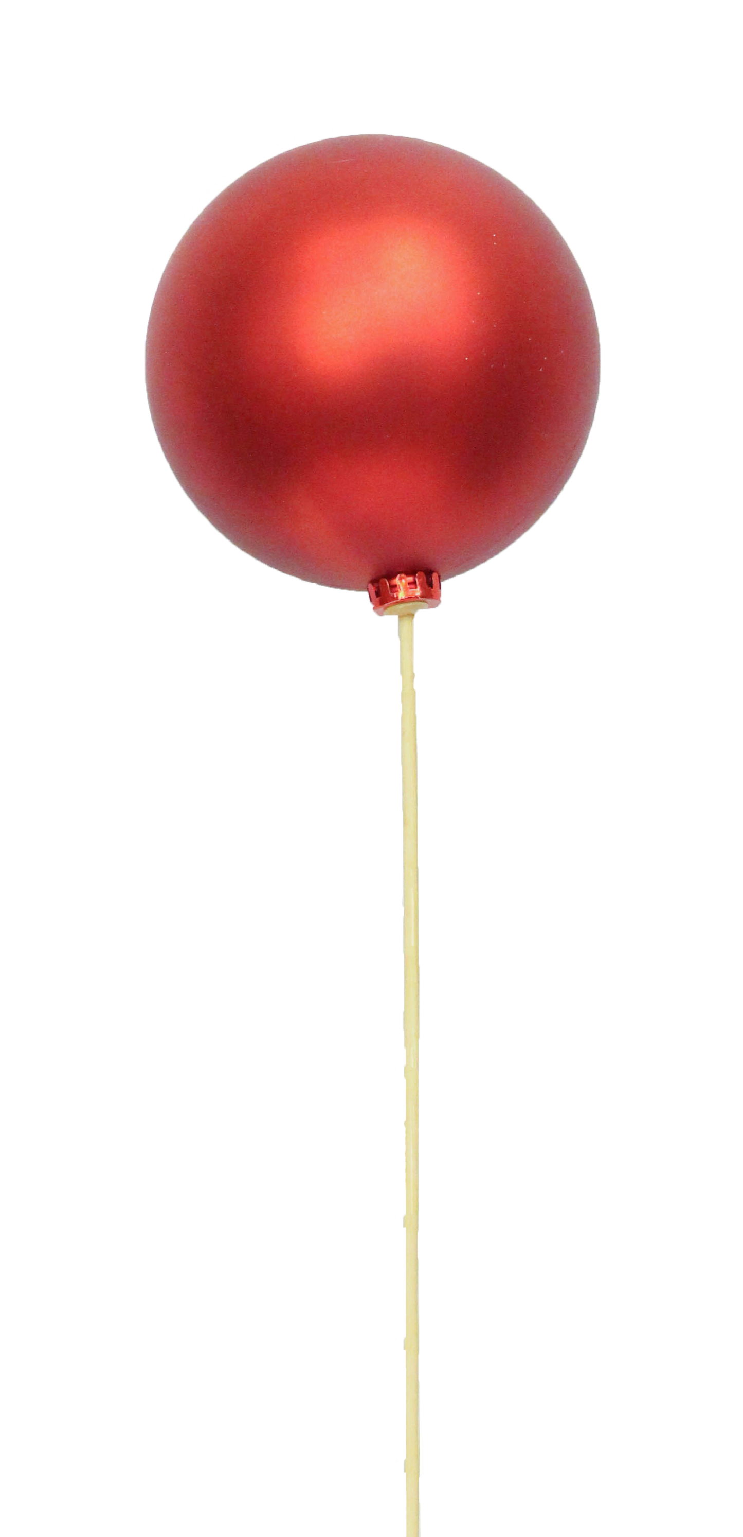 ornamental balls 15cm (1 stem) red matte