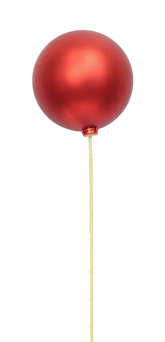 ornamental balls 15cm (1 stem) red matte