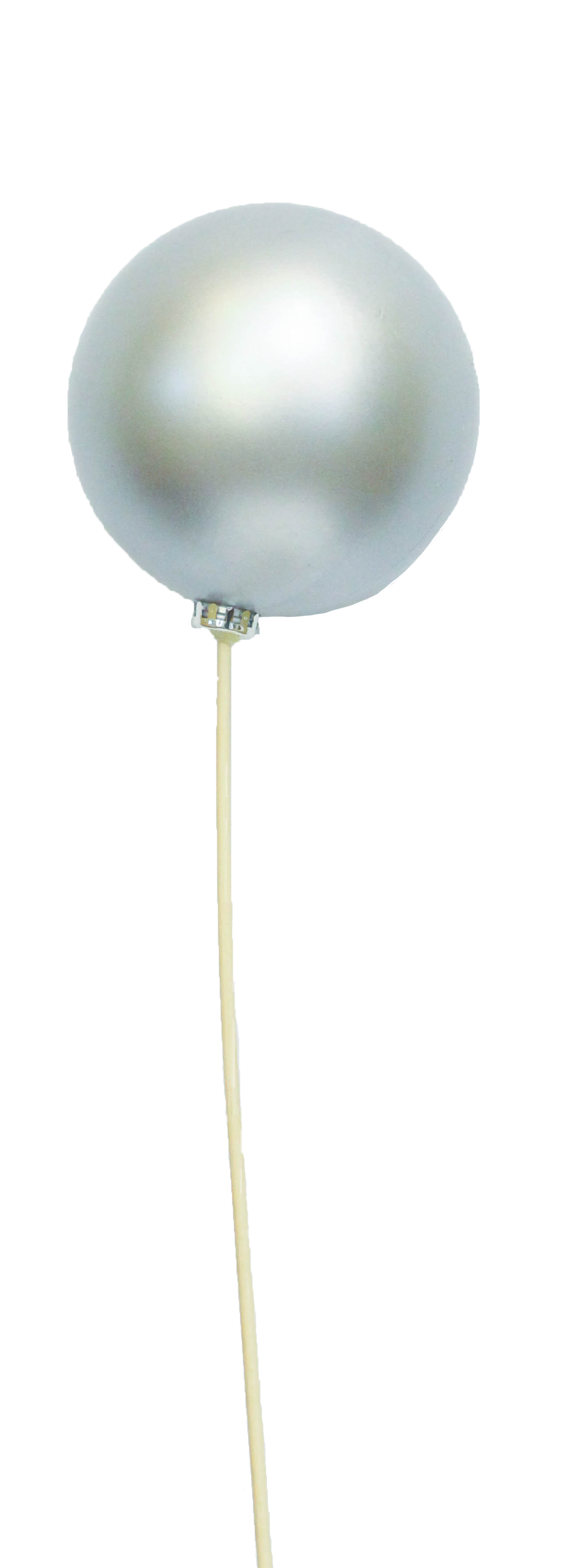 ornamental balls 15cm (1 stem) silver matte