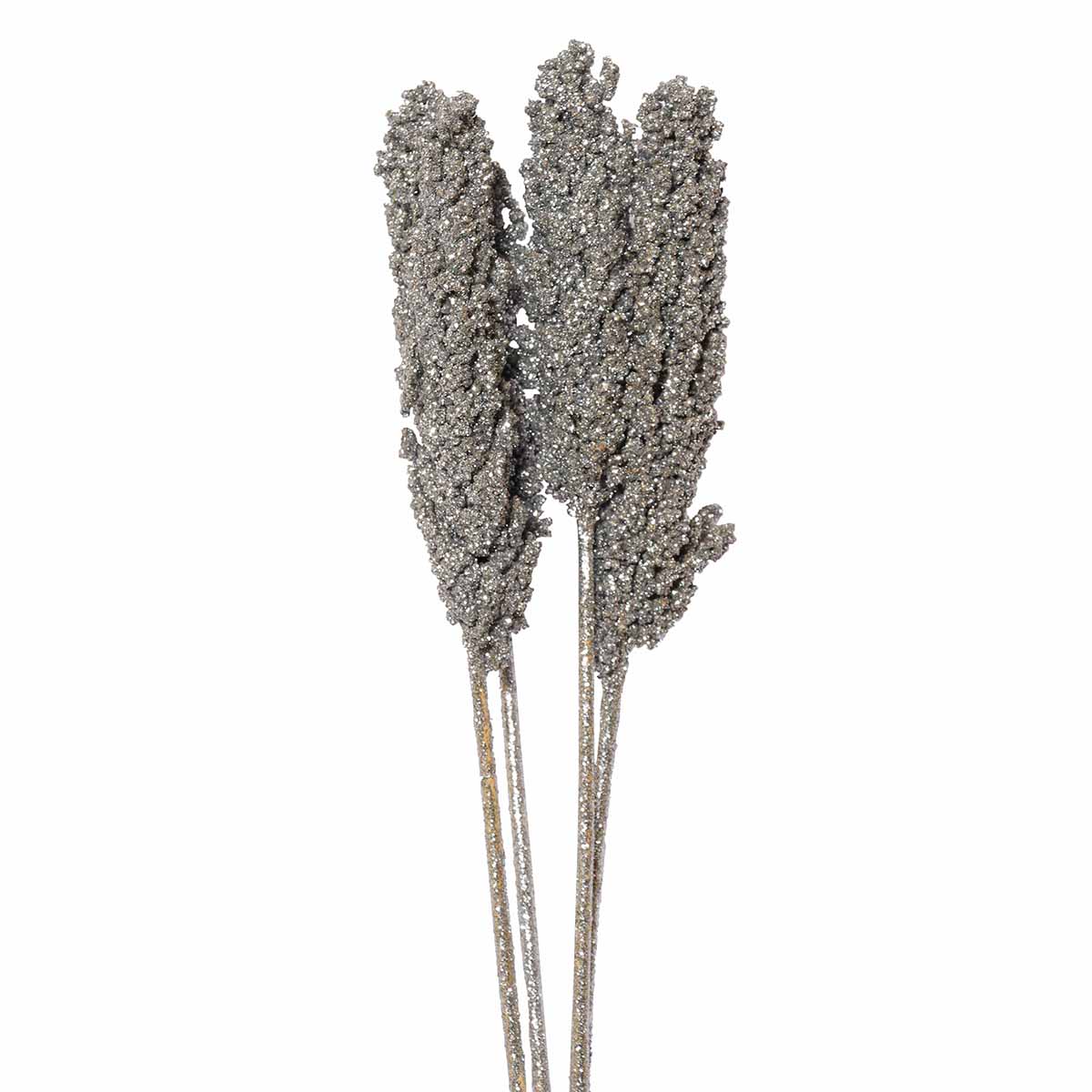 milo - 3-4 stem - silver glitter