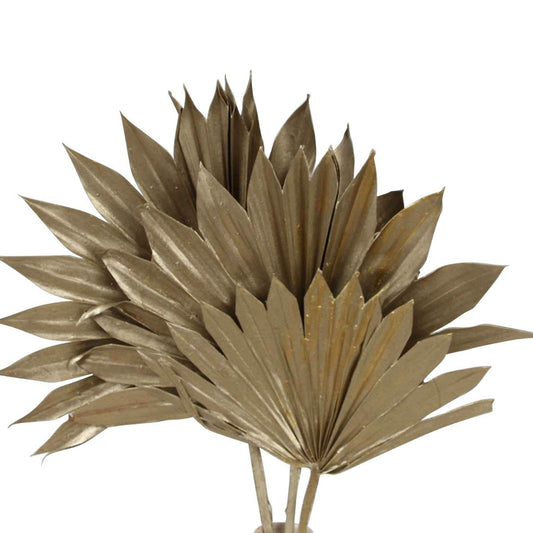 palm leave - sun cut - champagne metallic - 3 stem
