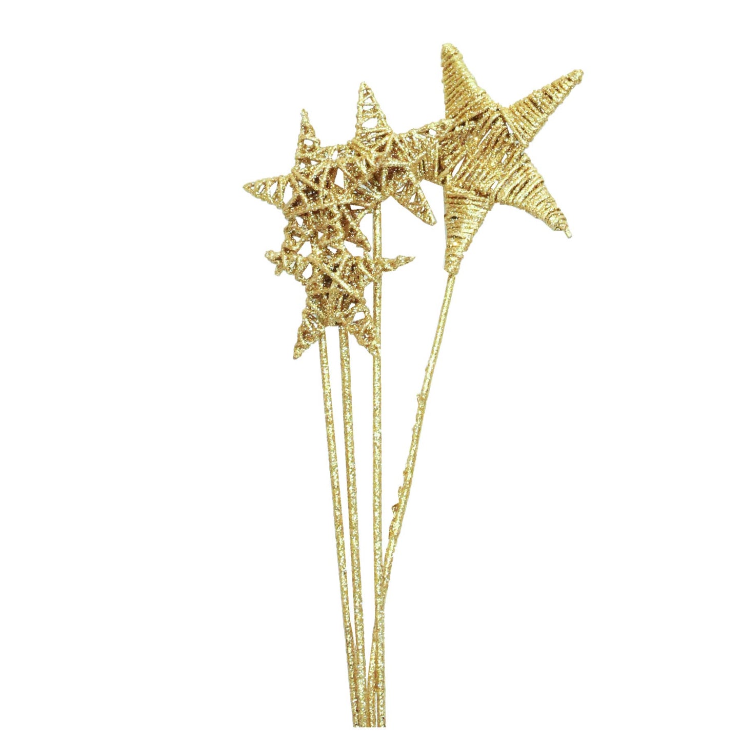 lata star - mixed sizes - gold glitter