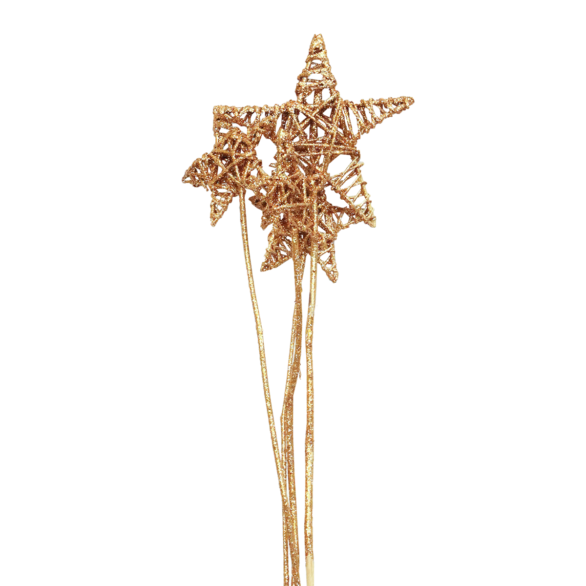 lata star - mixed sizes - copper glitter