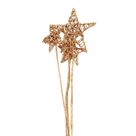 lata star - mixed sizes - copper glitter