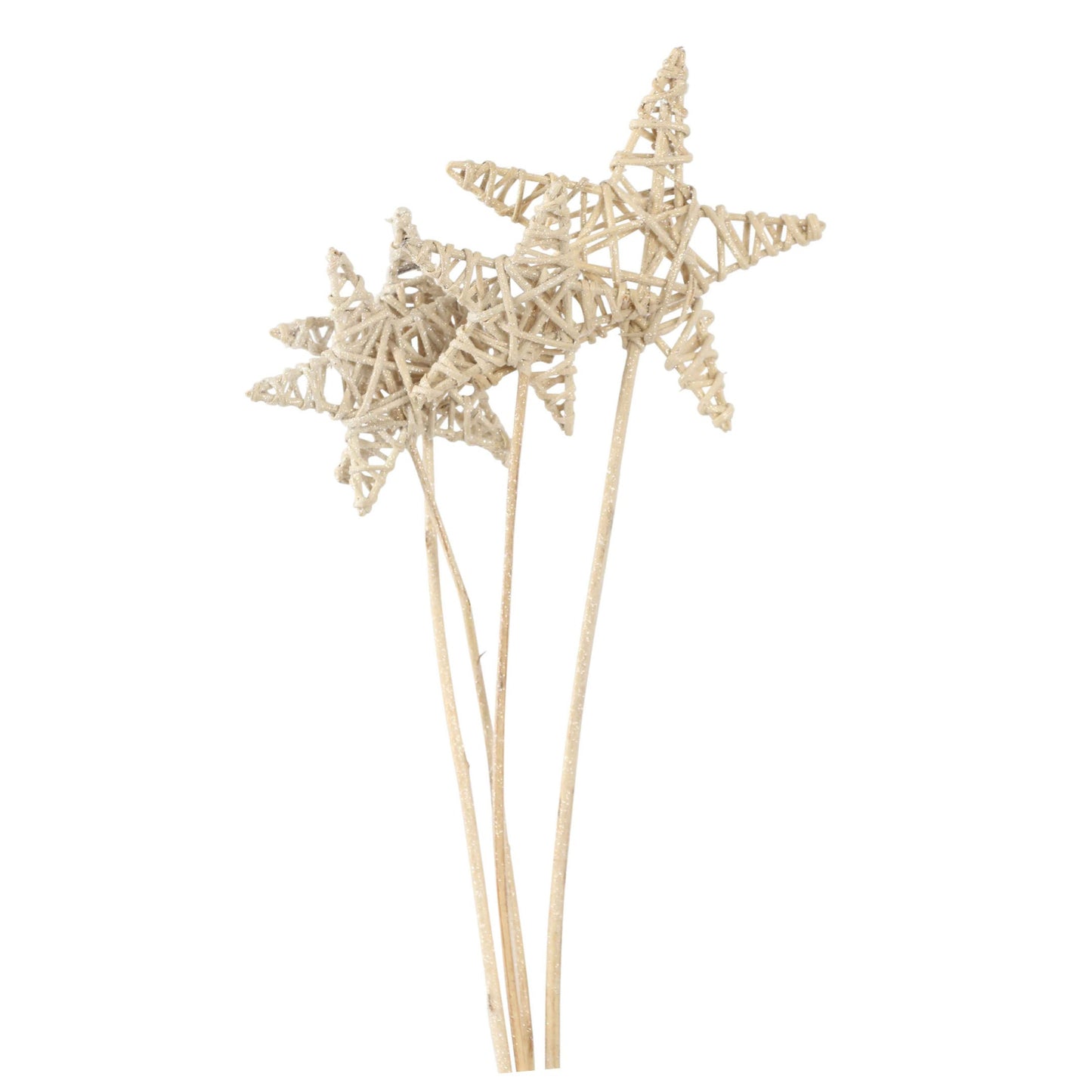 lata star - mixed sizes - frosted glitter