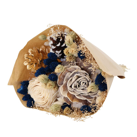 blue christmas - medium round