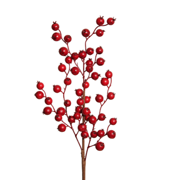 berry branch - large berry spray - red