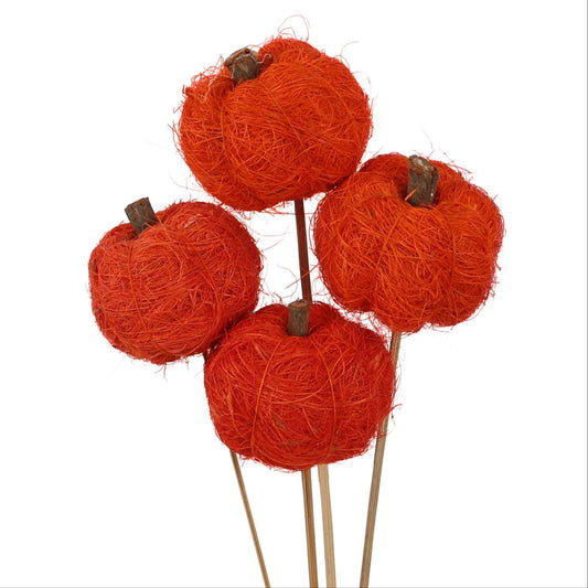 fiber pumpkins - orange