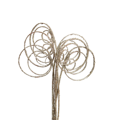 cane circles - 10 stem - champagne glitter