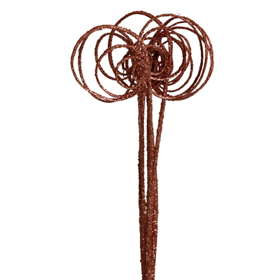 cane circles - 10 stem - copper glitter