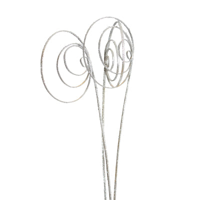 jumbo cane circles - silver glitter - bulk - 150/case