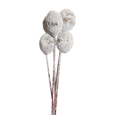 mintola balls - 6 stem - snow