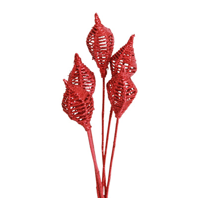 lantern - red glitter - bulk - 125/case