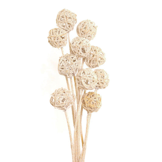 kamboi balls - 6cm - 10 stem - snow