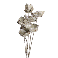 palm caps - 6 stem - champagne glitter