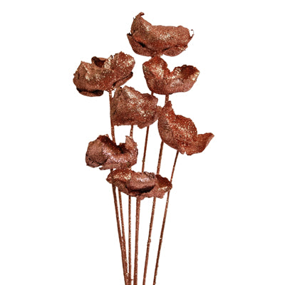 palm caps - stem - copper glitter - bulk - 80/case